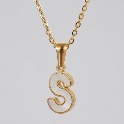 Delicate Flat Letter Charm Necklace