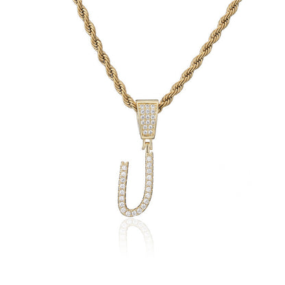 Flat Glow Script Pendant Necklace