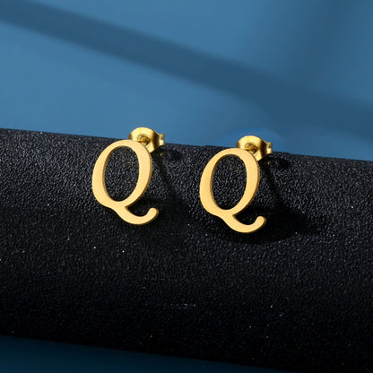 Golden Circle Initial Studs