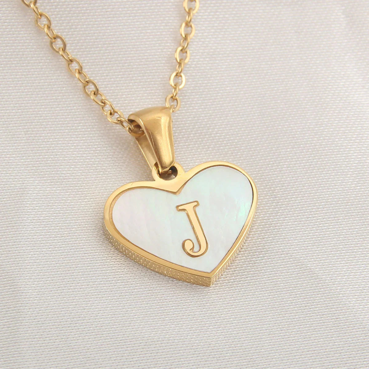 Tiny Mirror Initial Heart Necklace – Personalized Gift for Her