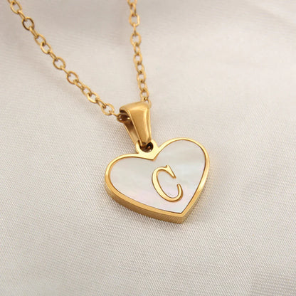 Tiny Mirror Initial Heart Necklace – Personalized Gift for Her