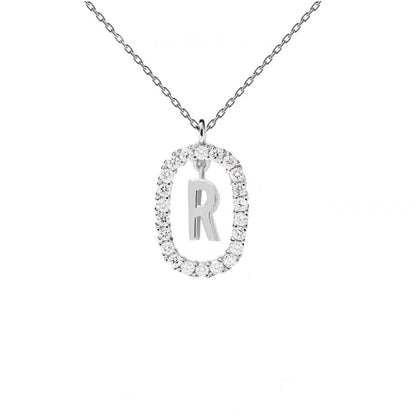 Initial Oval Sparkle