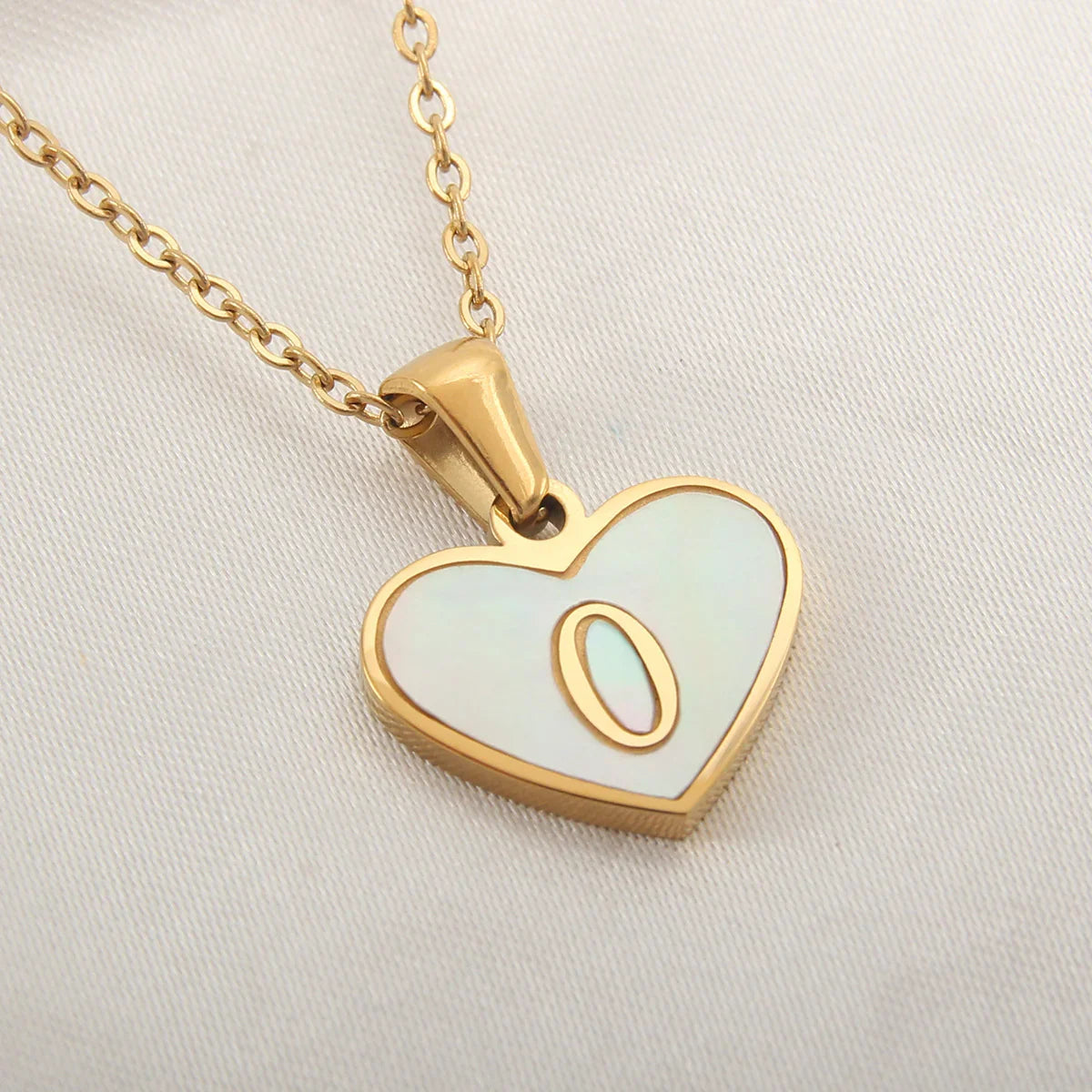 Tiny Mirror Initial Heart Necklace – Personalized Gift for Her