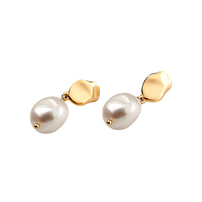 Sterling Silver Baroque Pearl Earings