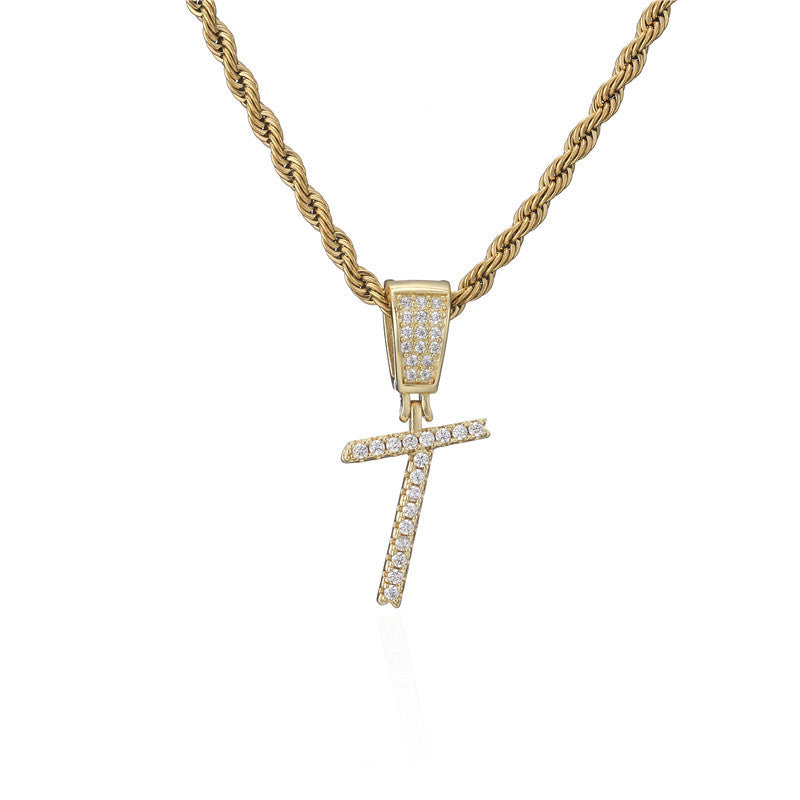 Flat Glow Script Pendant Necklace