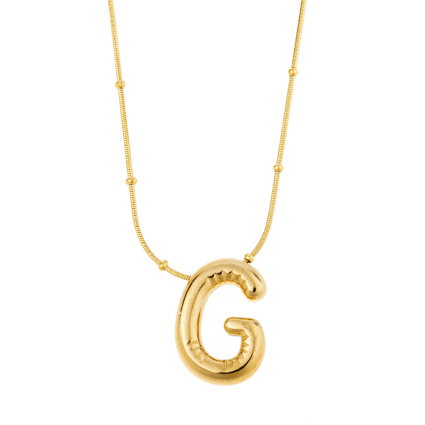 Tilted Fashion Bubble Letter Necklace – Bold, Personalized Jewelry