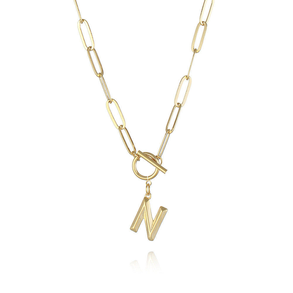 Chunky Letter Chain Necklace