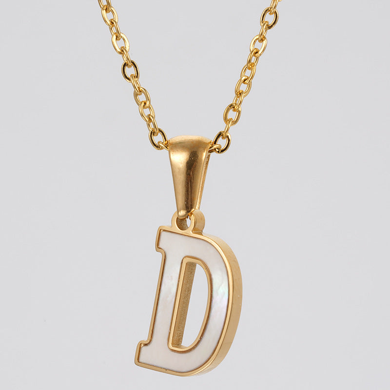 Delicate Flat Letter Charm Necklace