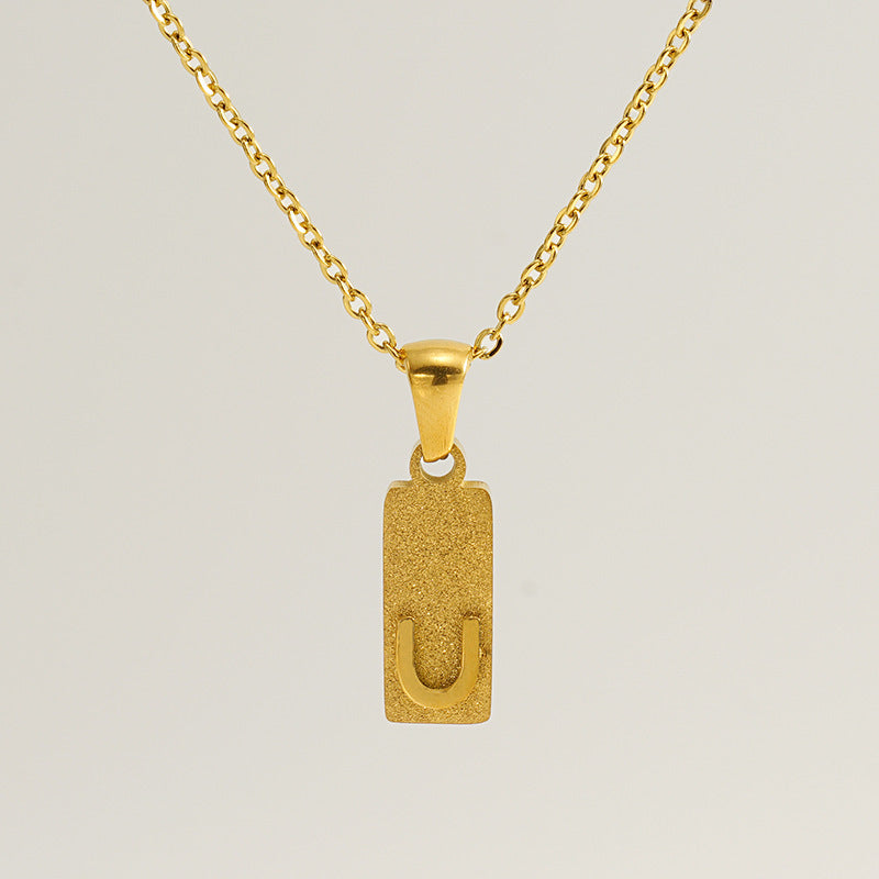 Urban Block Letter Necklace