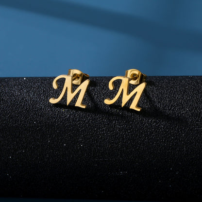 Golden Circle Initial Studs