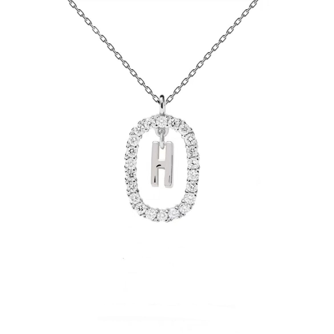 Initial Oval Sparkle