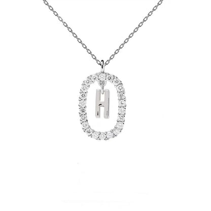 Initial Oval Sparkle