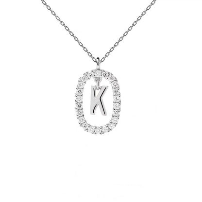 Initial Oval Sparkle