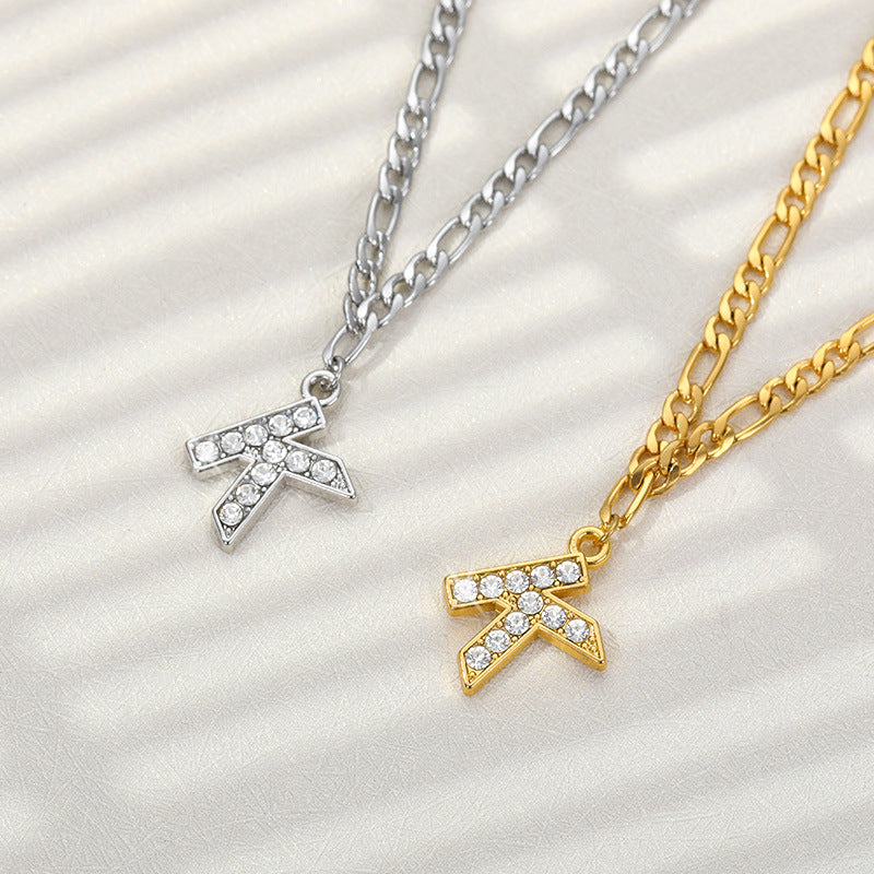 Sparkling Gold Letter Anklet