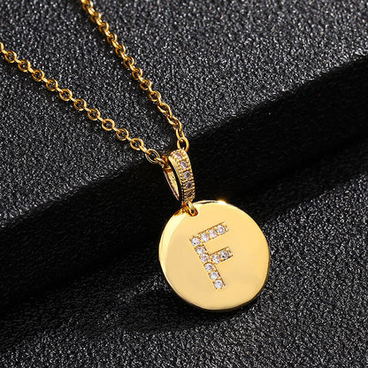 Glossy Coin Letter Pendant