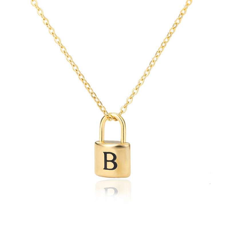 Lock & Love Initial Necklace
