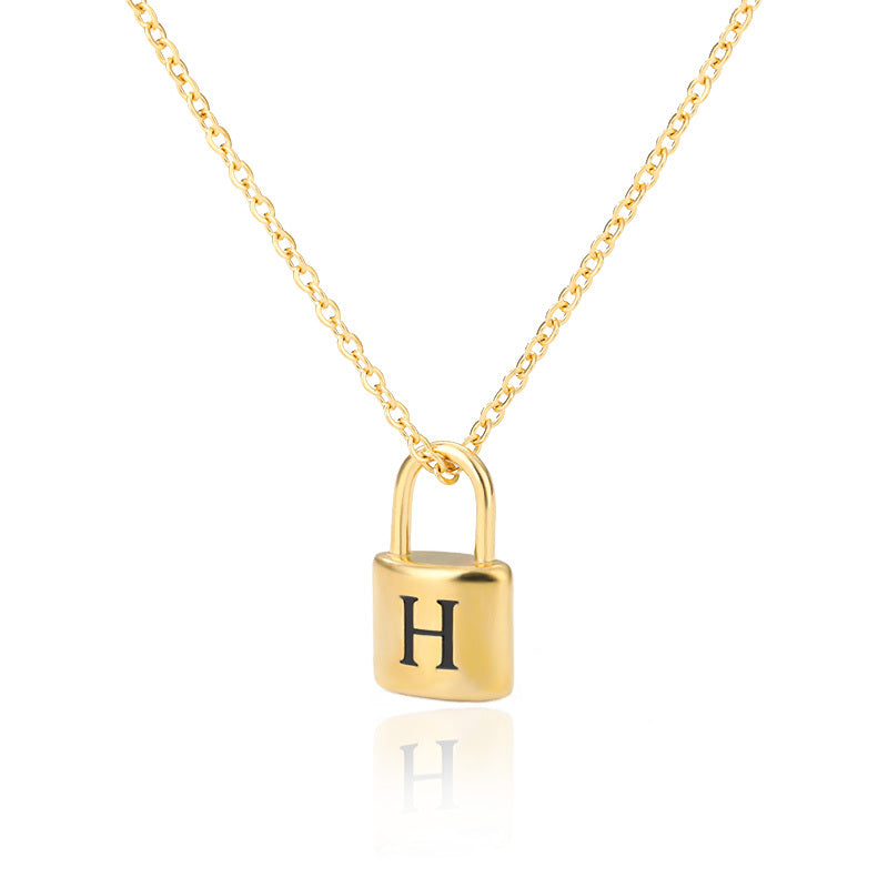 Lock & Love Initial Necklace