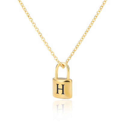 Lock & Love Initial Necklace