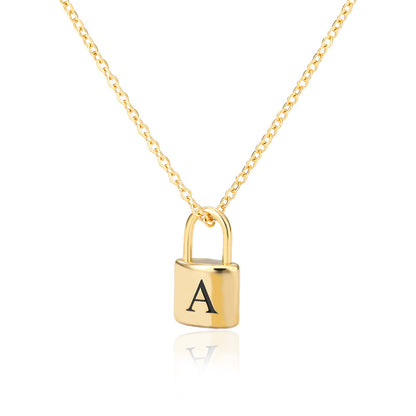 Lock & Love Initial Necklace