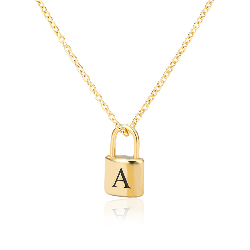 Lock & Love Initial Necklace