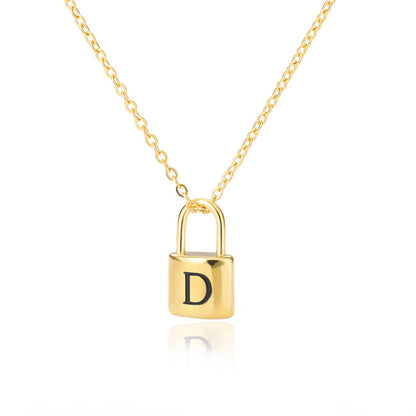 Lock & Love Initial Necklace