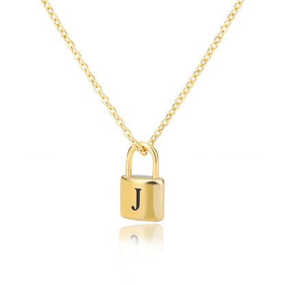 Lock & Love Initial Necklace