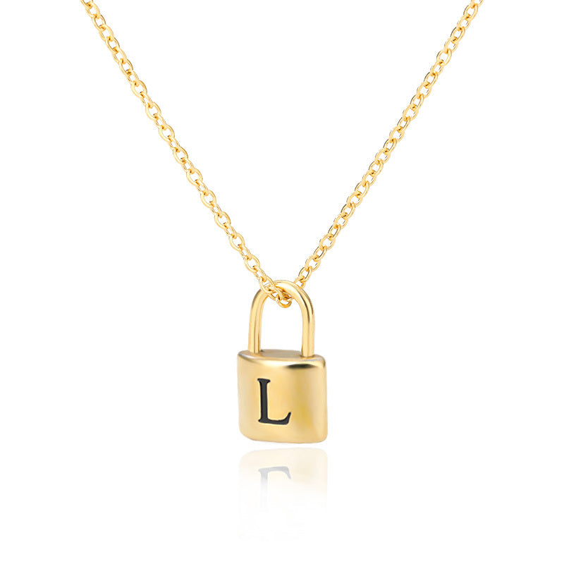 Lock & Love Initial Necklace