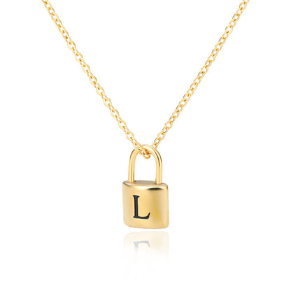 Lock & Love Initial Necklace