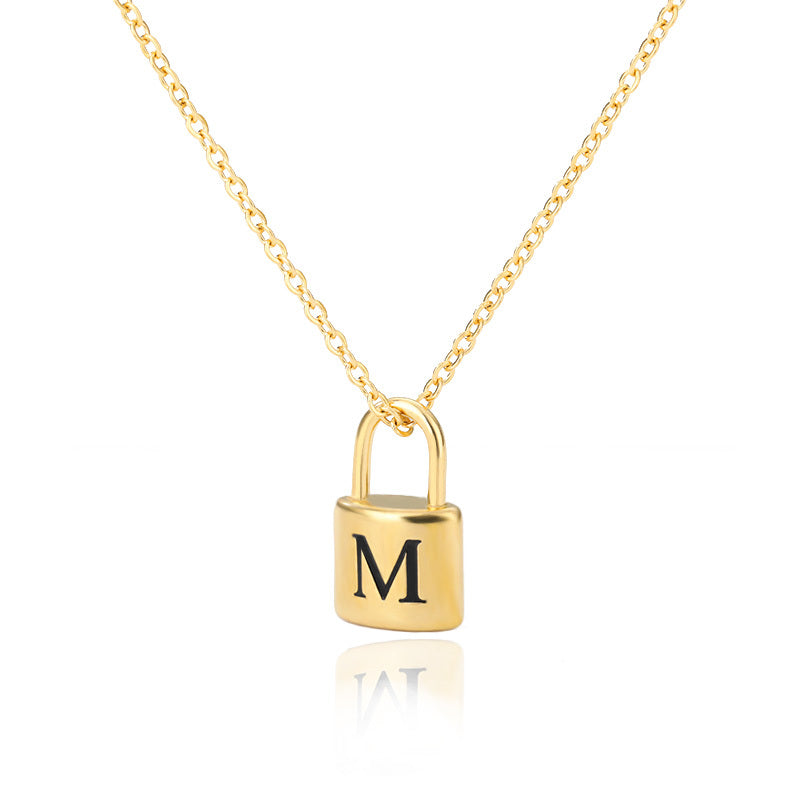 Lock & Love Initial Necklace