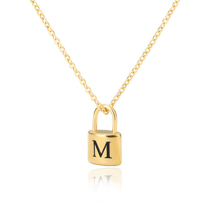Lock & Love Initial Necklace