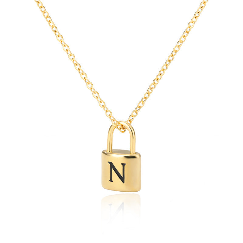 Lock & Love Initial Necklace