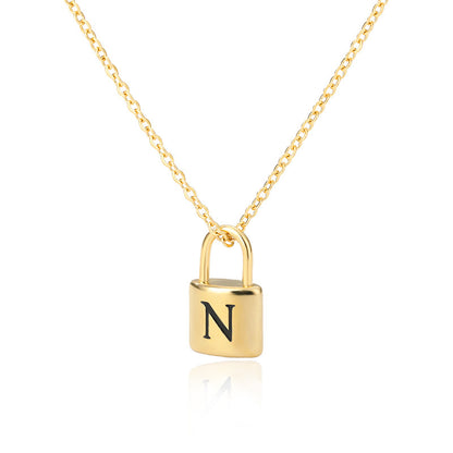 Lock & Love Initial Necklace