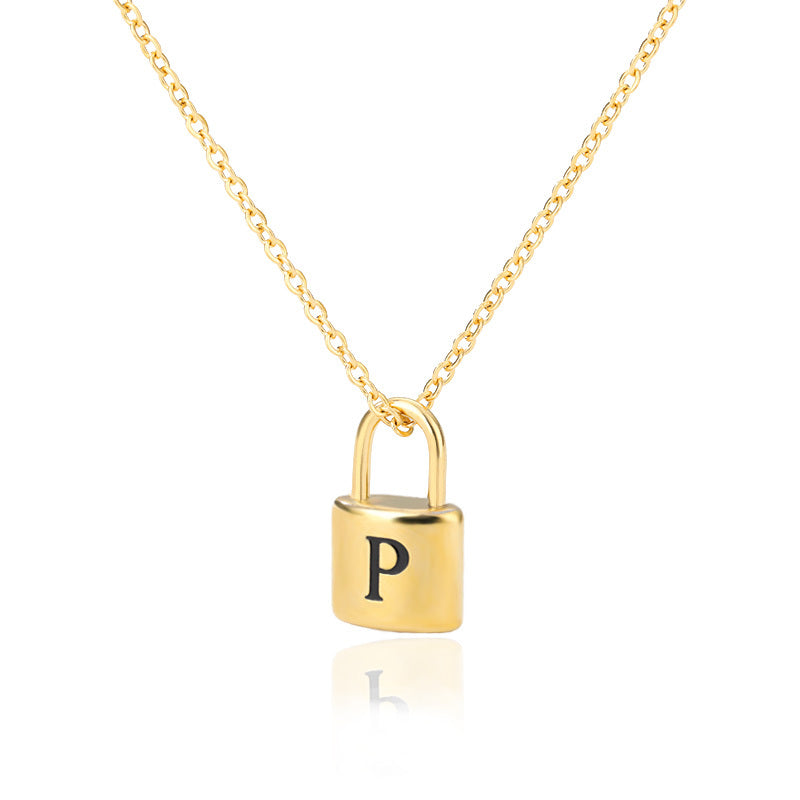 Lock & Love Initial Necklace
