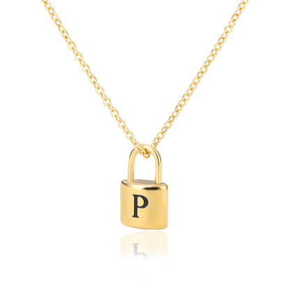 Lock & Love Initial Necklace