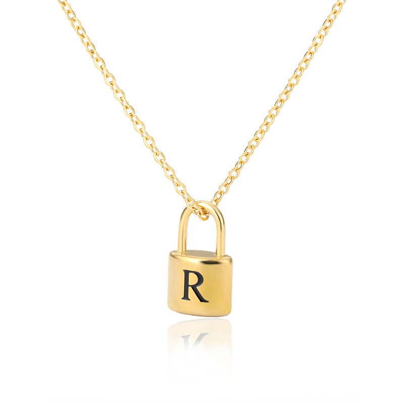 Lock & Love Initial Necklace