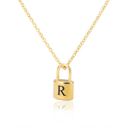 Lock & Love Initial Necklace