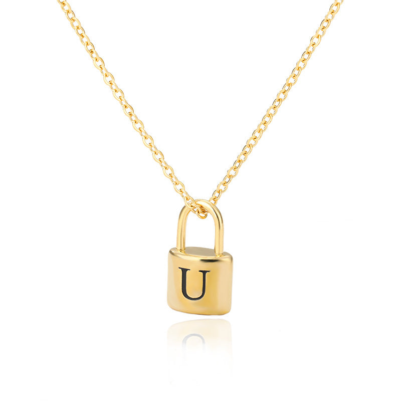 Lock & Love Initial Necklace