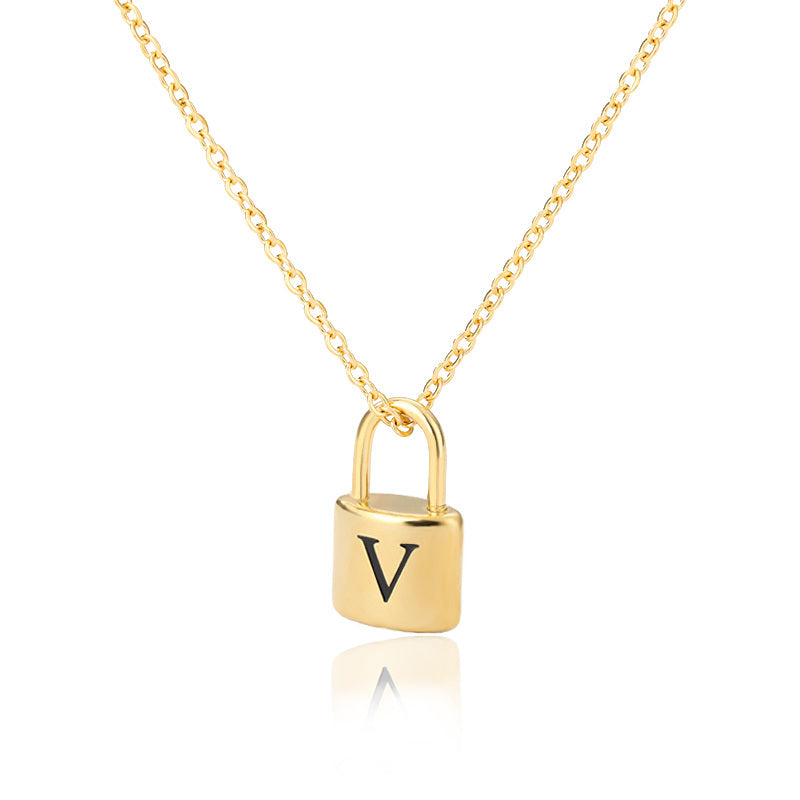 Lock & Love Initial Necklace