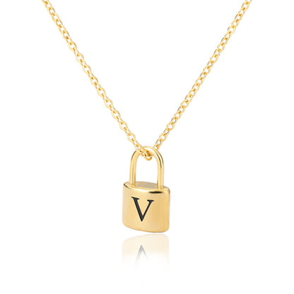 Lock & Love Initial Necklace