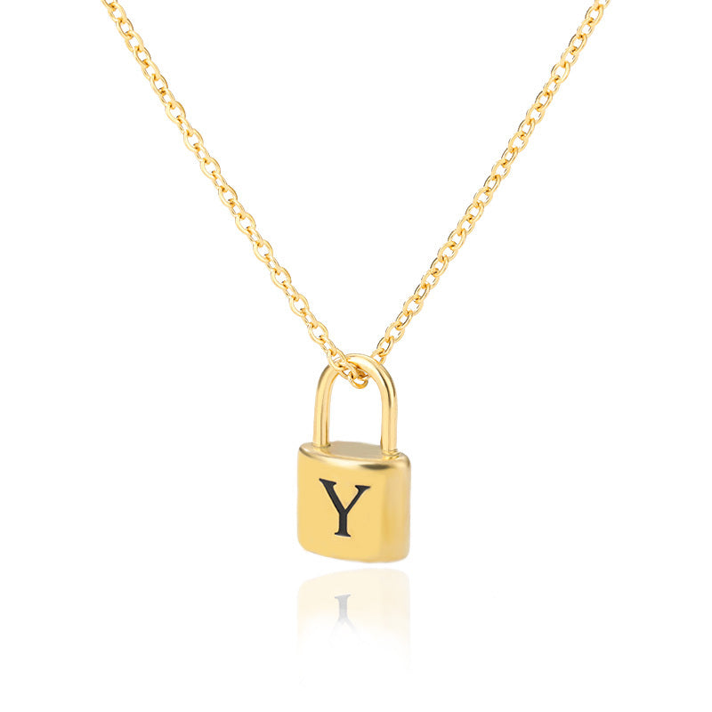 Lock & Love Initial Necklace