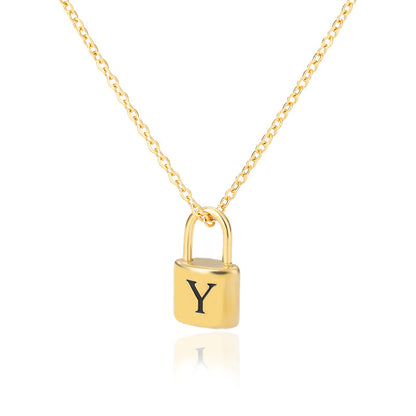 Lock & Love Initial Necklace