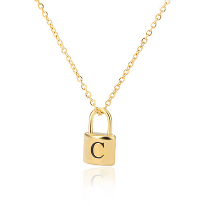Lock & Love Initial Necklace