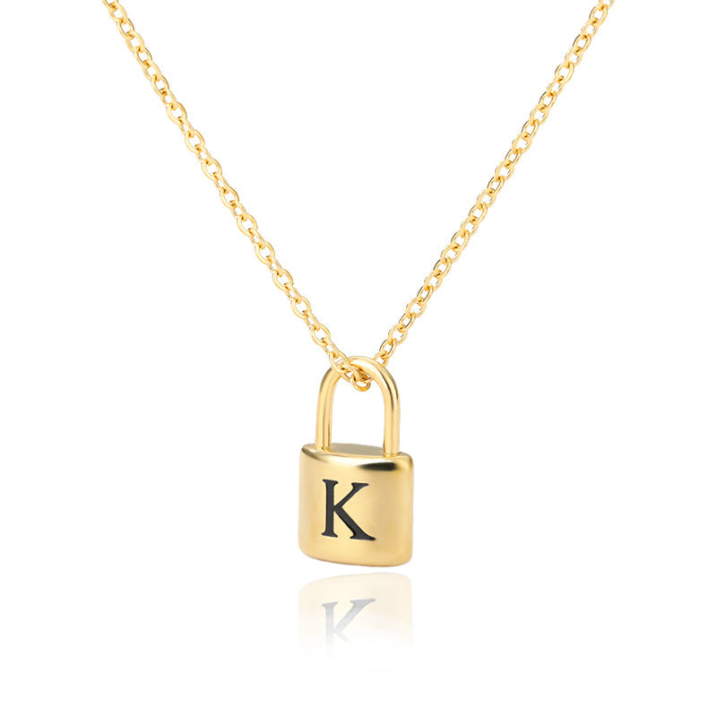 Lock & Love Initial Necklace