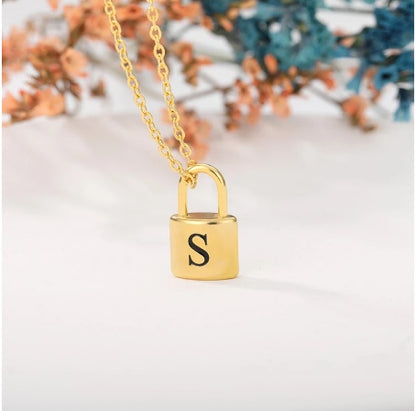 Lock & Love Initial Necklace