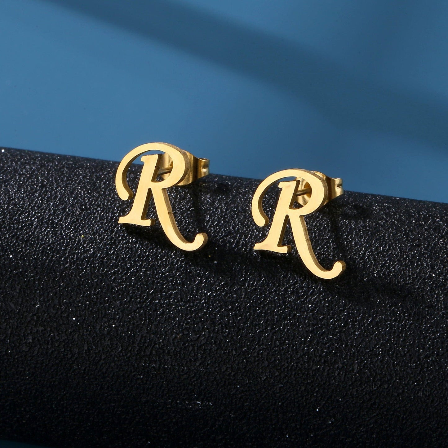 Golden Circle Initial Studs