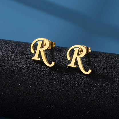 Golden Circle Initial Studs