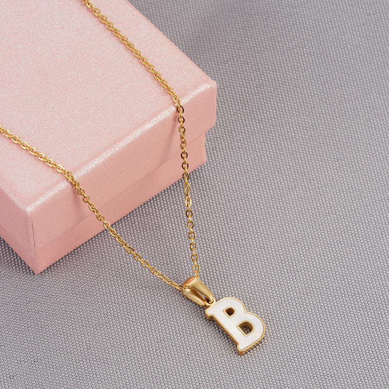 Delicate Flat Letter Charm Necklace