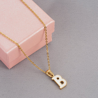 Delicate Flat Letter Charm Necklace