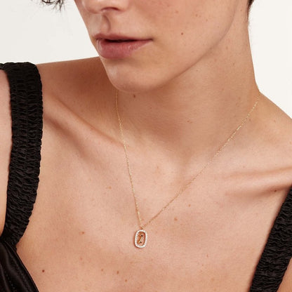 Initial Oval Sparkle