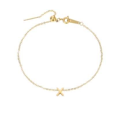 Golden Initial Charm Bracelet